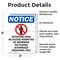 Signmission Detention Pond No Sign With Symbol, 3.5 in W x Rectangle, Vinyl Decal OS-2PACK-NS-D-35-V-10980 - alternate 3